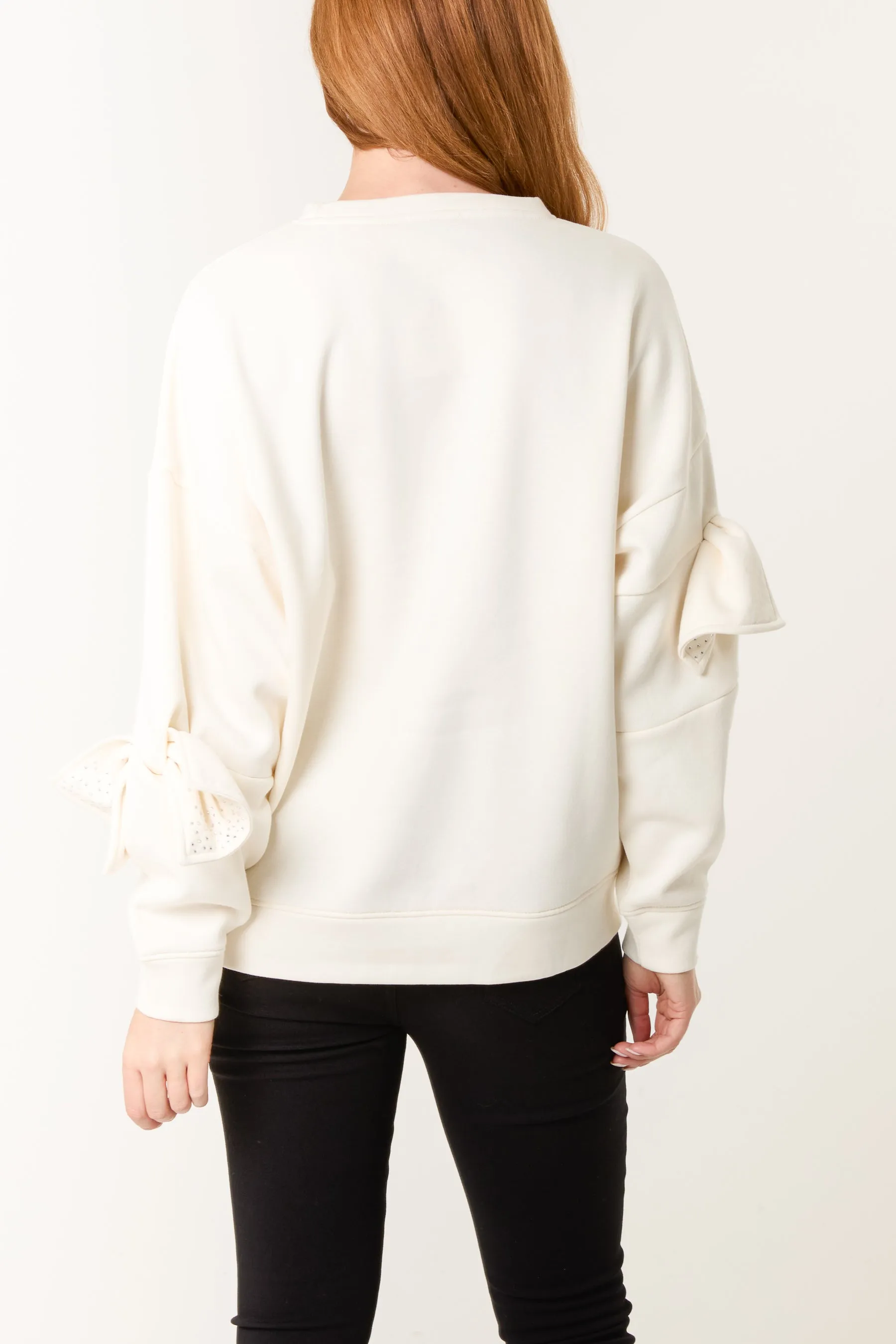 Bow Sleeve Sweatshirt sold by Blue Vanilla product image thumbnail 4