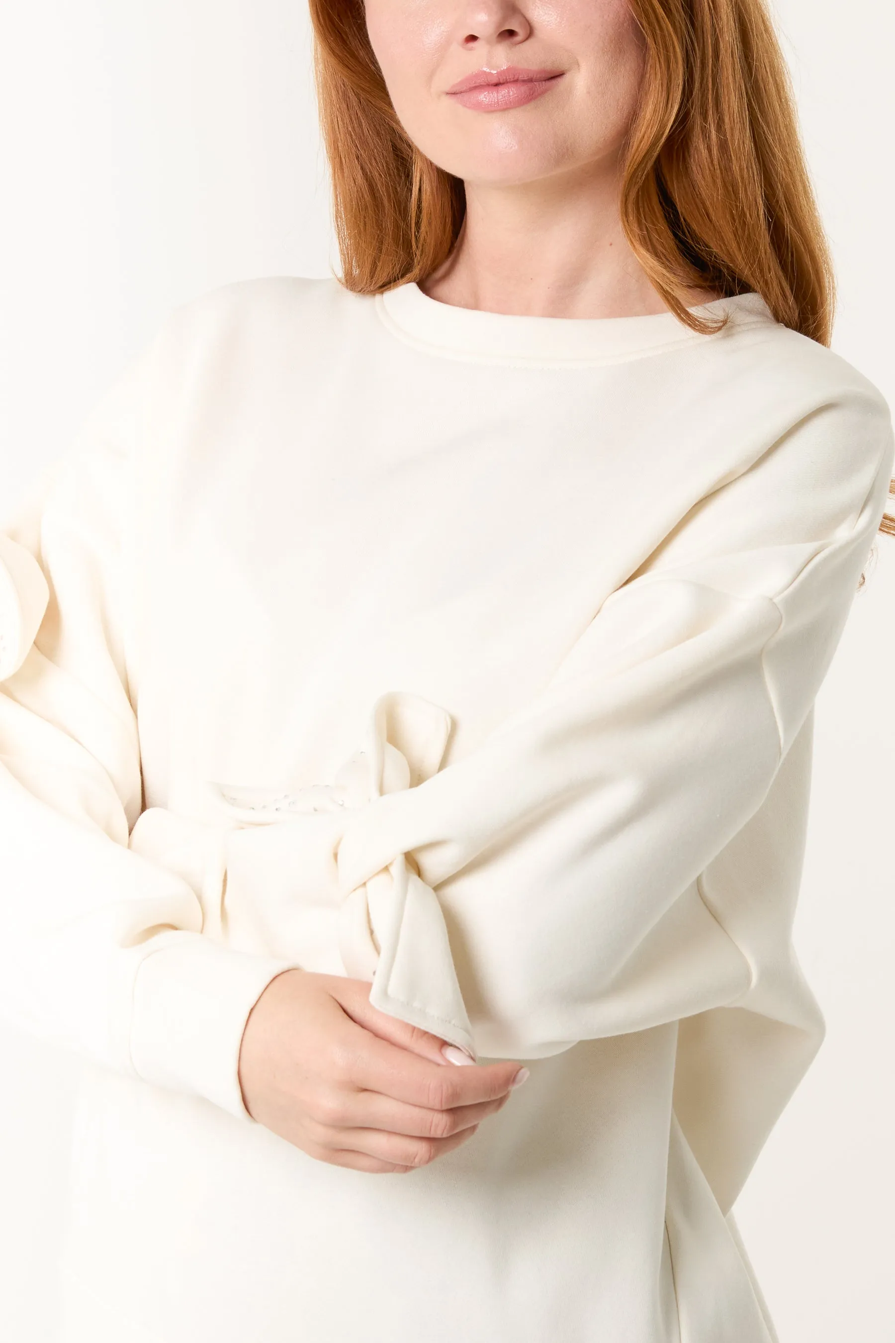 Bow Sleeve Sweatshirt sold by Blue Vanilla product image thumbnail 2