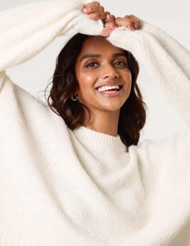 Round Neck Sequin Detailed Jumper sold by Blue Vanilla