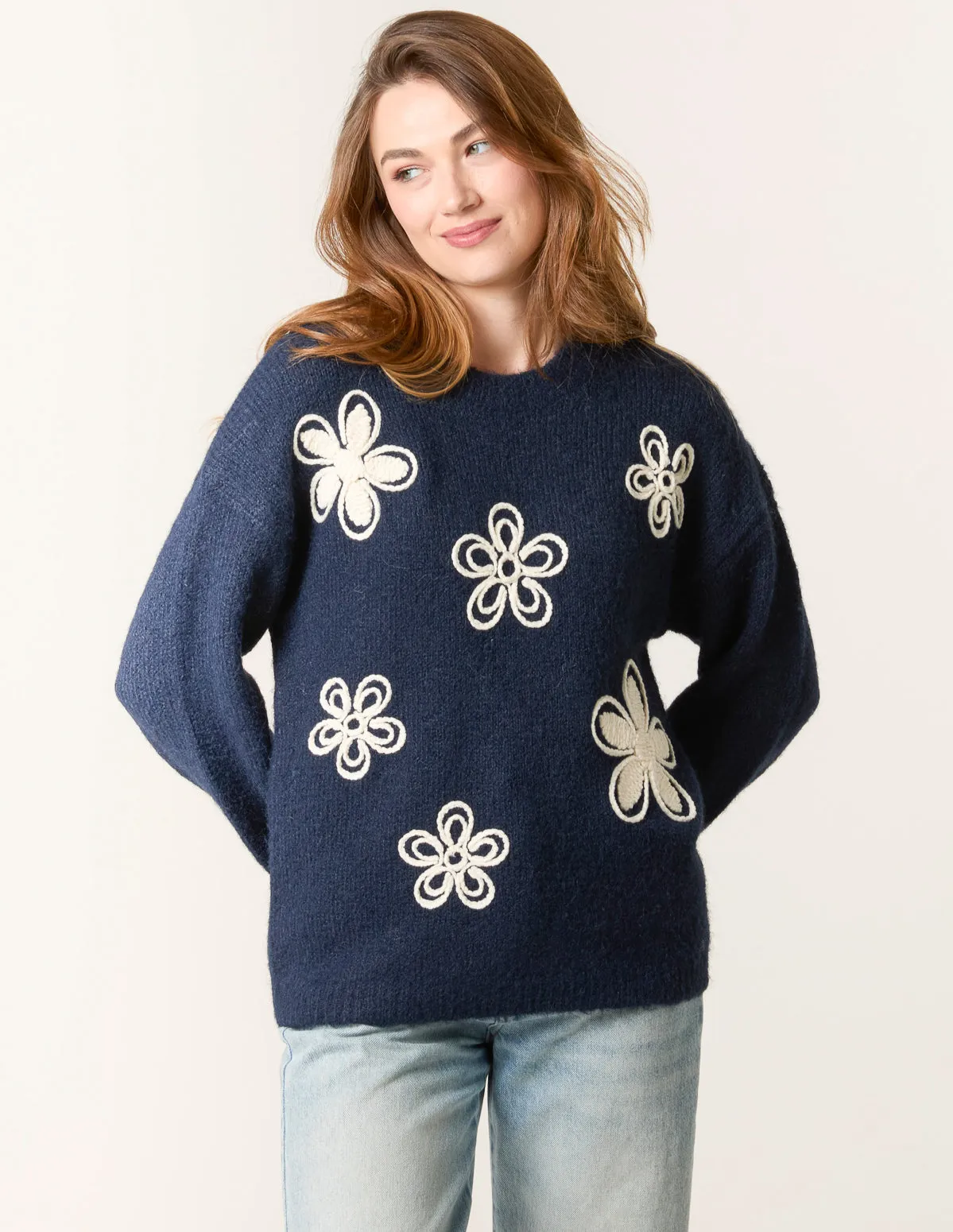 Jumper With Embroidered Flowers sold by Blue Vanilla product image thumbnail 3