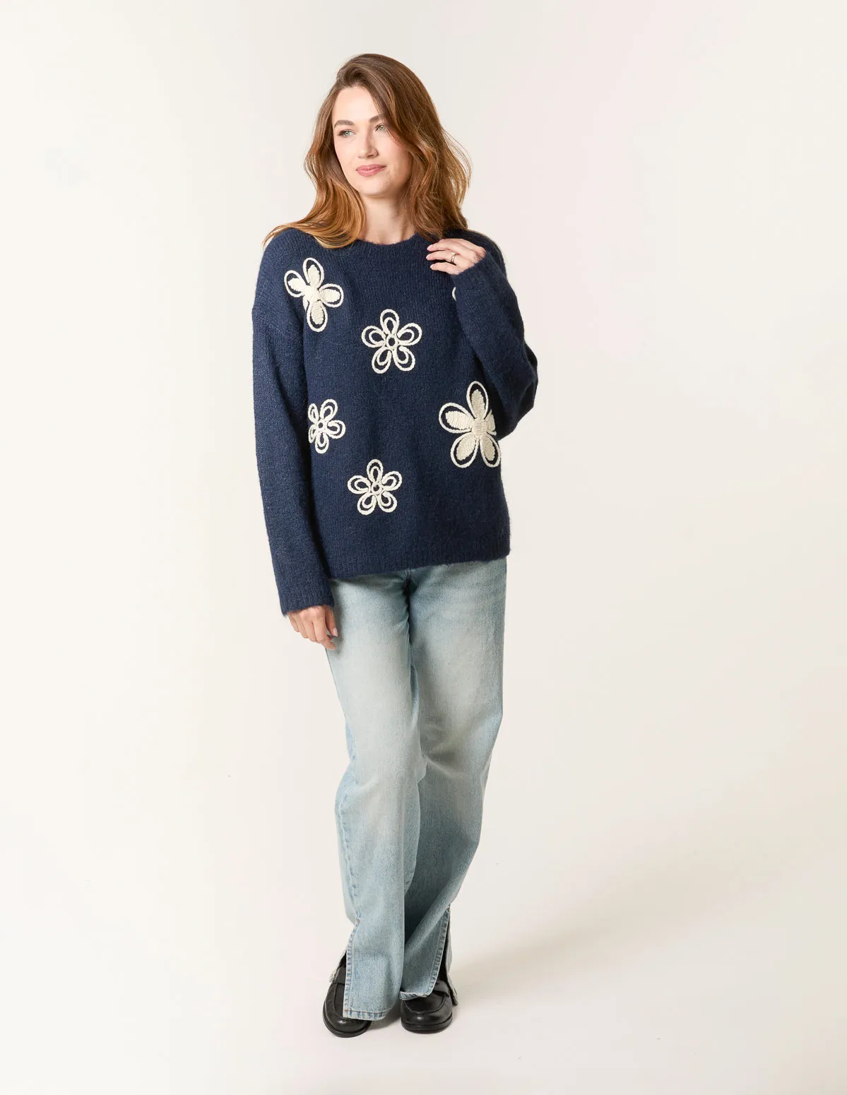 Jumper With Embroidered Flowers sold by Blue Vanilla product image thumbnail 2