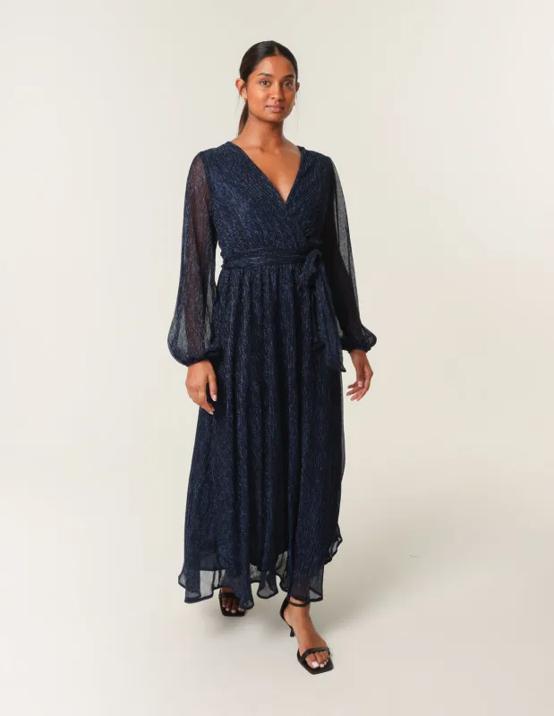 Wrap Metallic Dress sold by Blue Vanilla