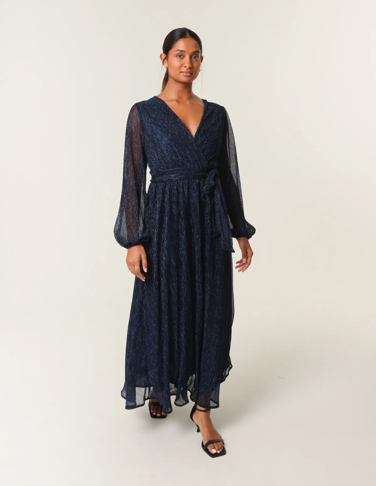 Wrap Metallic Dress sold by Blue Vanilla