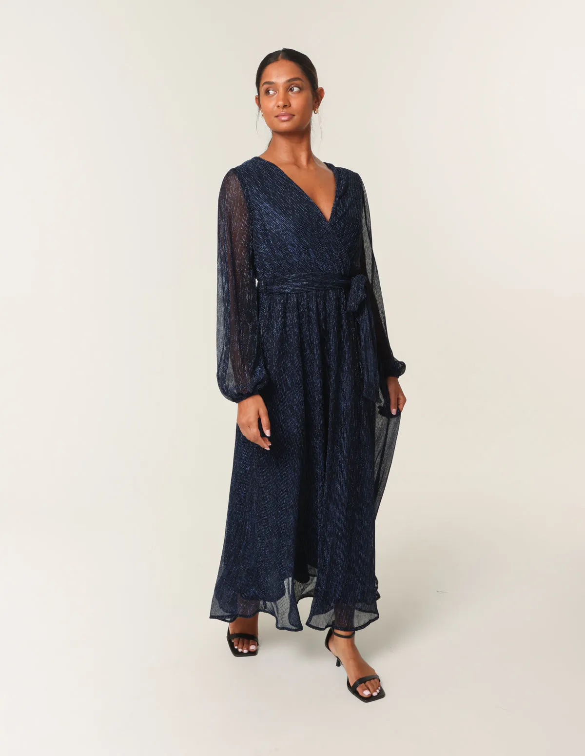 Wrap Metallic Dress sold by Blue Vanilla product image thumbnail 3