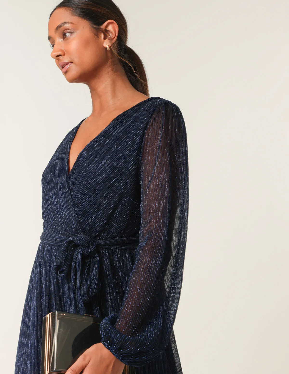 Wrap Metallic Dress sold by Blue Vanilla product image thumbnail 4