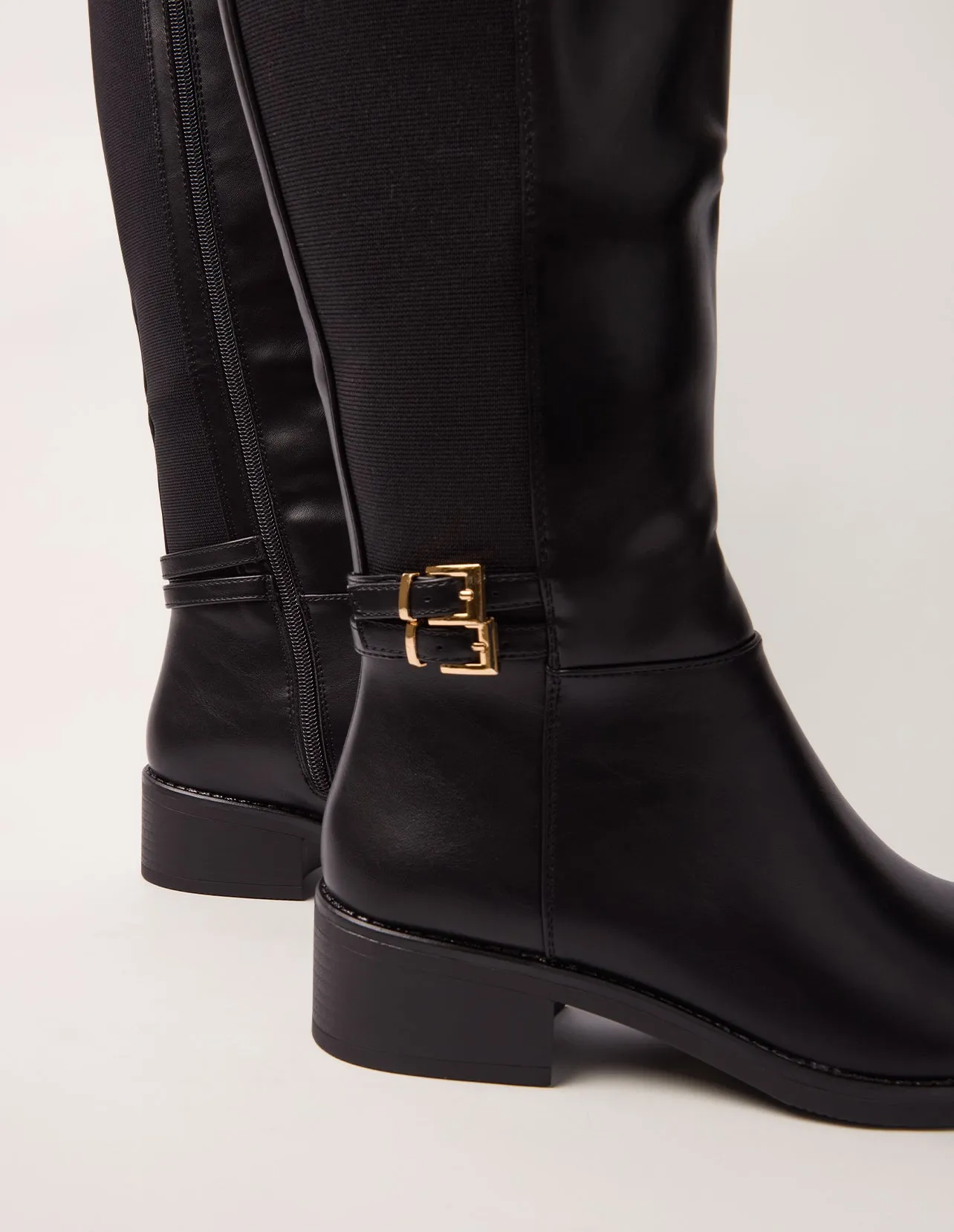 Knee Length Elasticated Back Buckle Boots sold by Blue Vanilla product image thumbnail 3