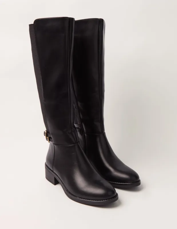 Knee Length Elasticated Back Buckle Boots sold by Blue Vanilla