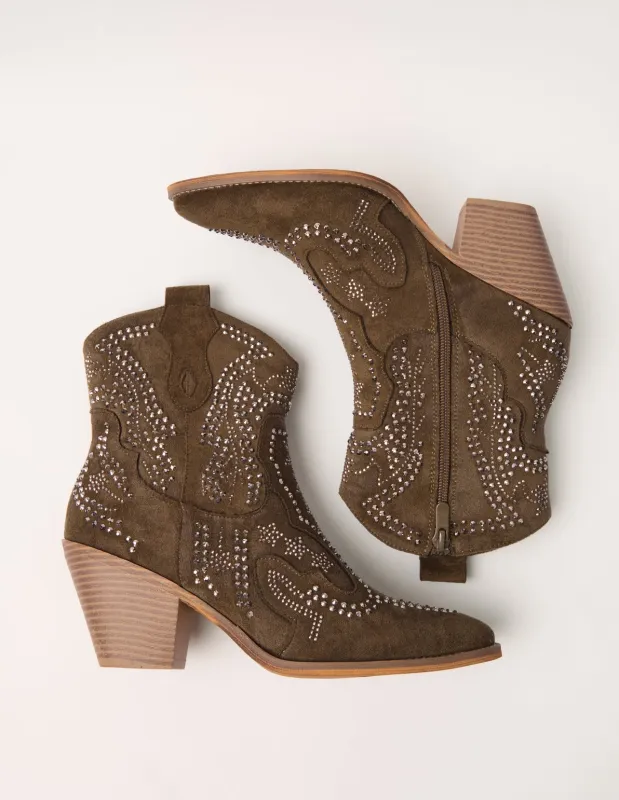 Diamante Cowboy Boots sold by Blue Vanilla