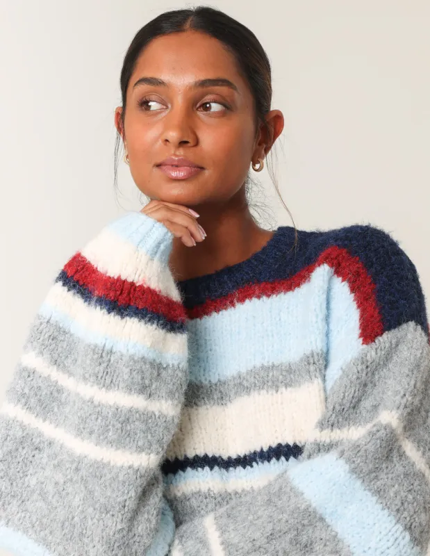 Colourful Block Horizontal Stripes Jumper made by Blue Vanilla