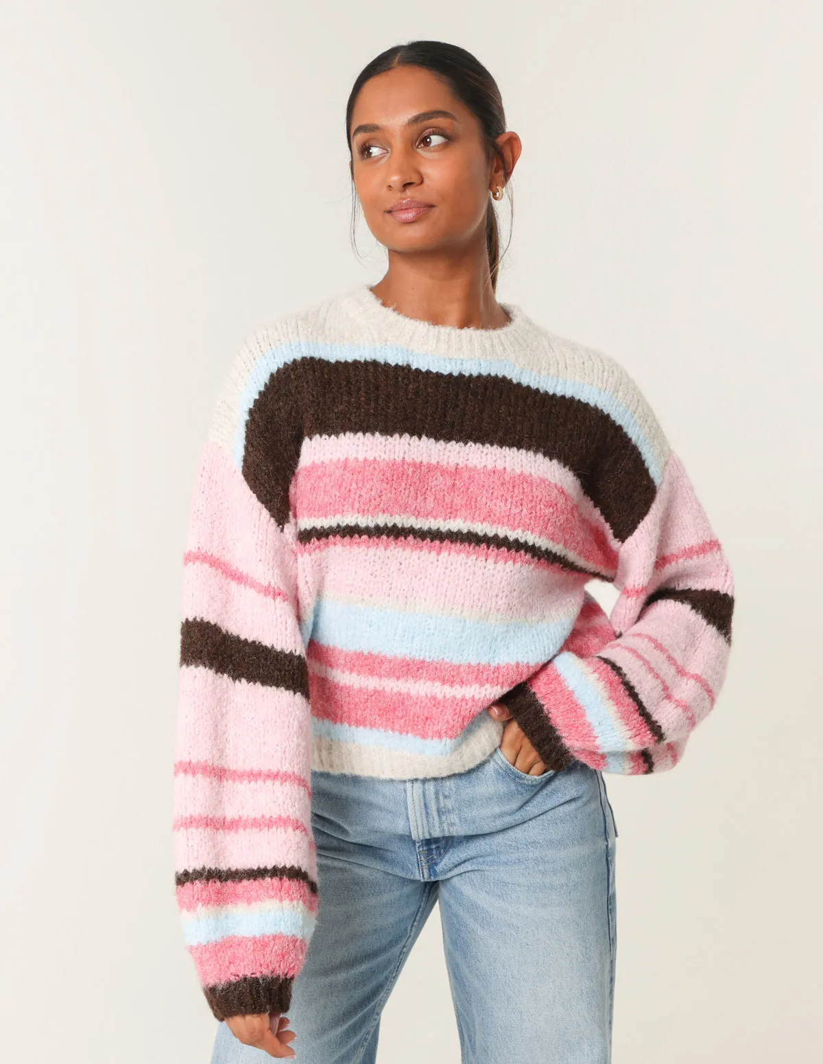 Colourful Block Horizontal Stripes Jumper sold by Blue Vanilla product image thumbnail 3