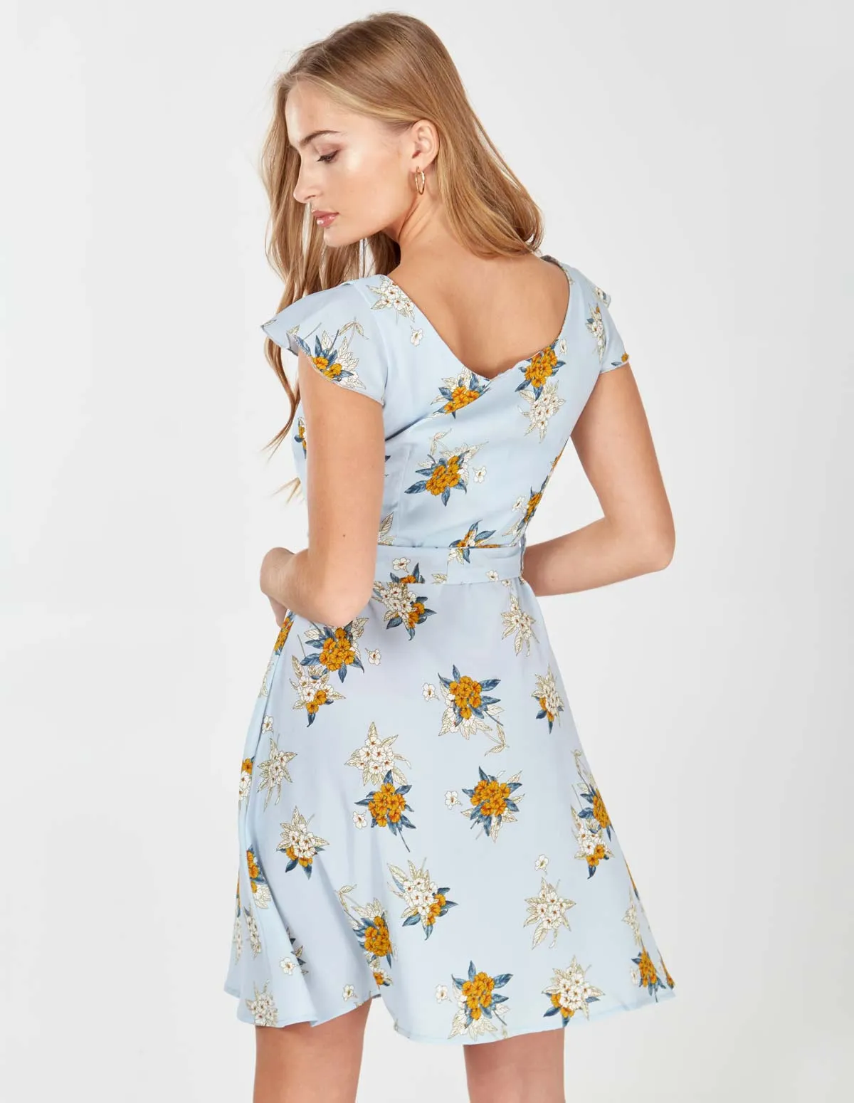 EDEN - Pale Blue Button Through Tea Dress sold by Blue Vanilla product image thumbnail 4