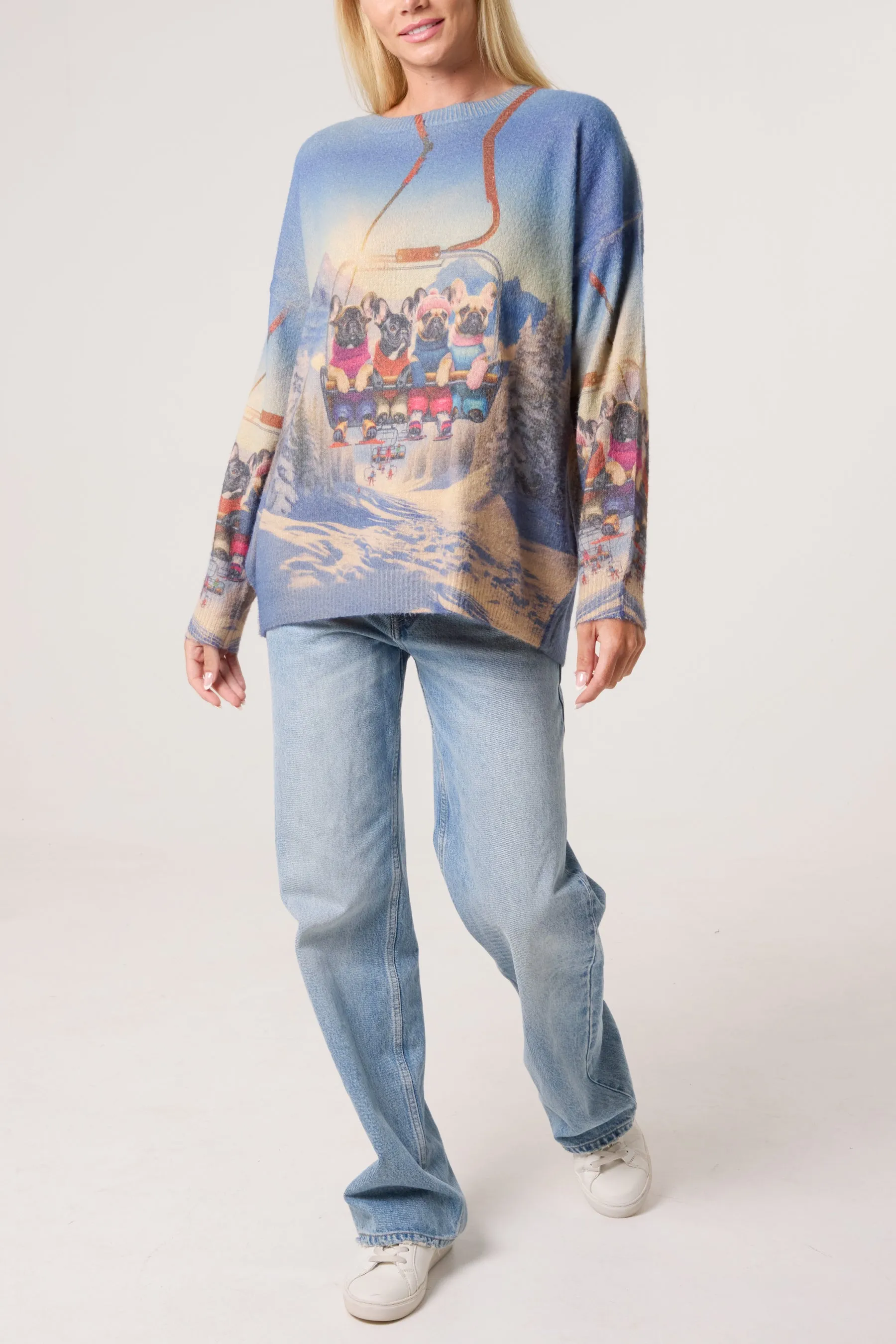 Dog Print Long Sleeve Jumper sold by Blue Vanilla product image thumbnail 3