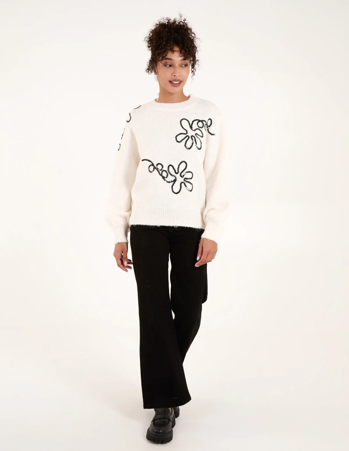 Abstract Flower Sequin Jumper sold by Blue Vanilla product image thumbnail 4