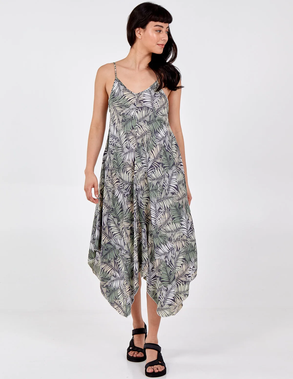 Tropical Print Hanky Hem Dress sold by Blue Vanilla product image thumbnail 2