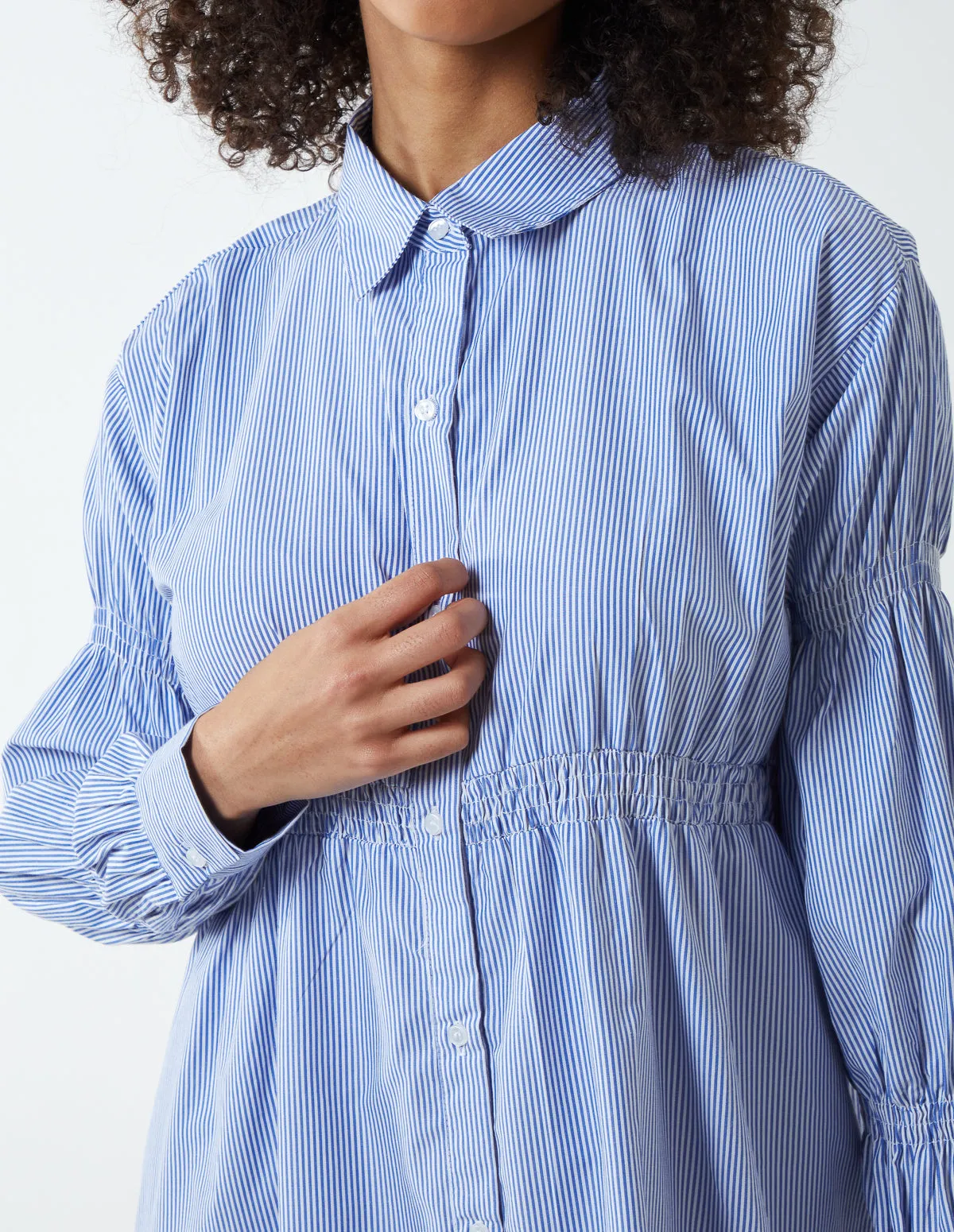 Shirred Waist Button Through Dress sold by Blue Vanilla product image thumbnail 4