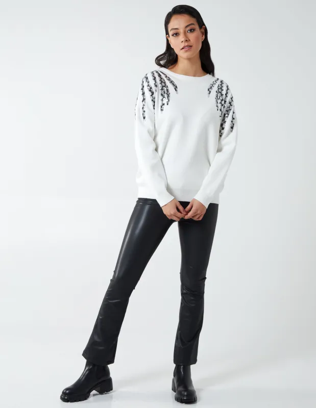 Abstract Sequin Trim Jumper sold by Blue Vanilla
