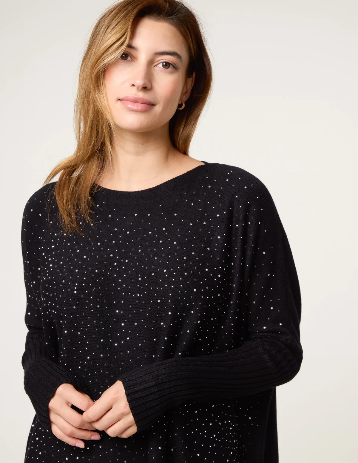 Heart Diamante Oversized Jumper sold by Blue Vanilla product image thumbnail 2