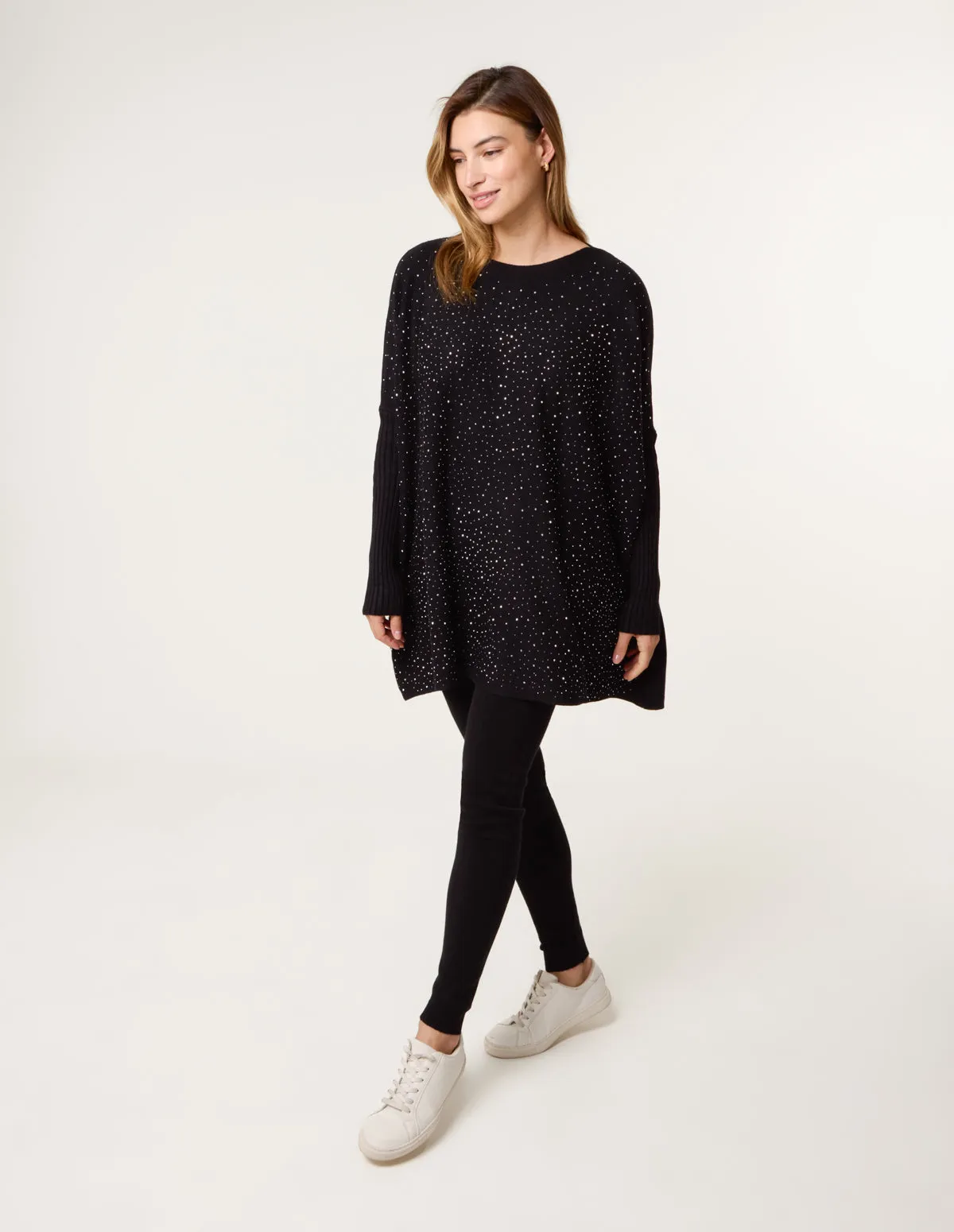 Heart Diamante Oversized Jumper sold by Blue Vanilla product image thumbnail 3