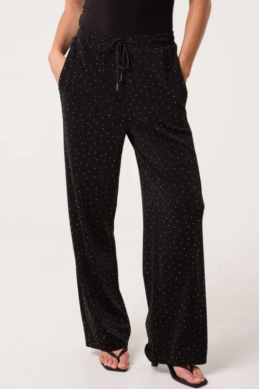 Rhinestone Detailed Trousers sold by Blue Vanilla