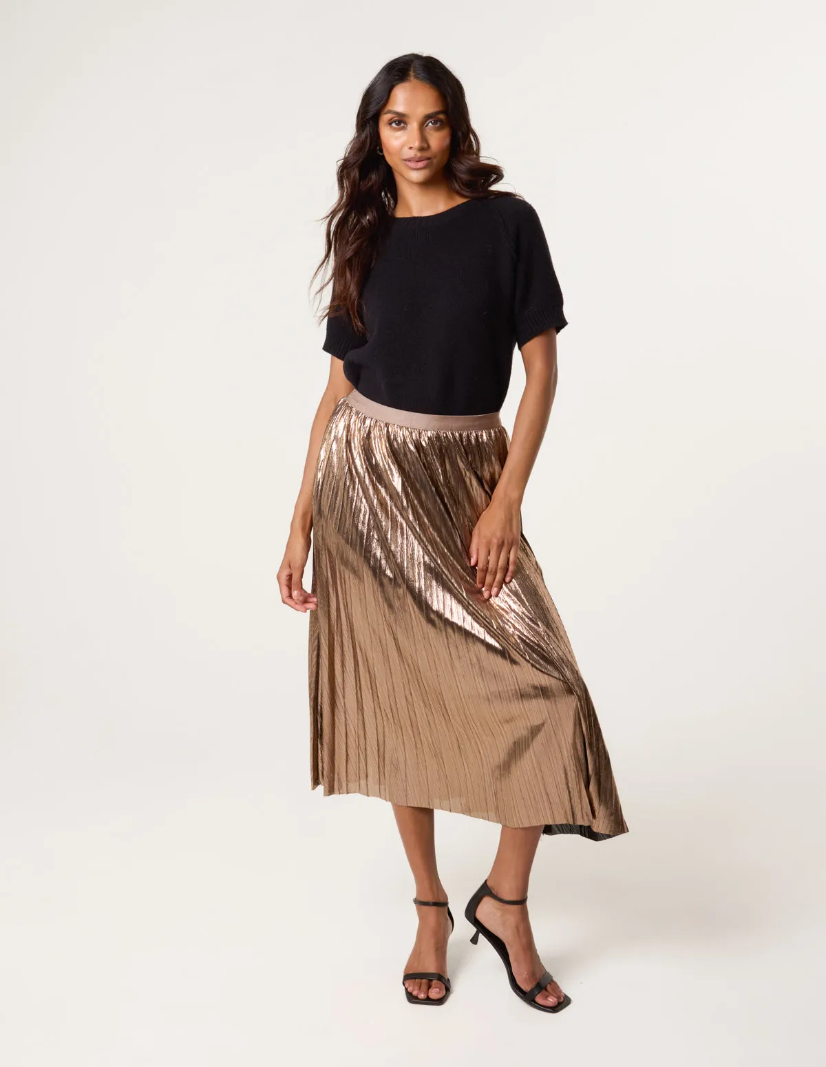 Metallic Pleated Tulle Skirt sold by Blue Vanilla