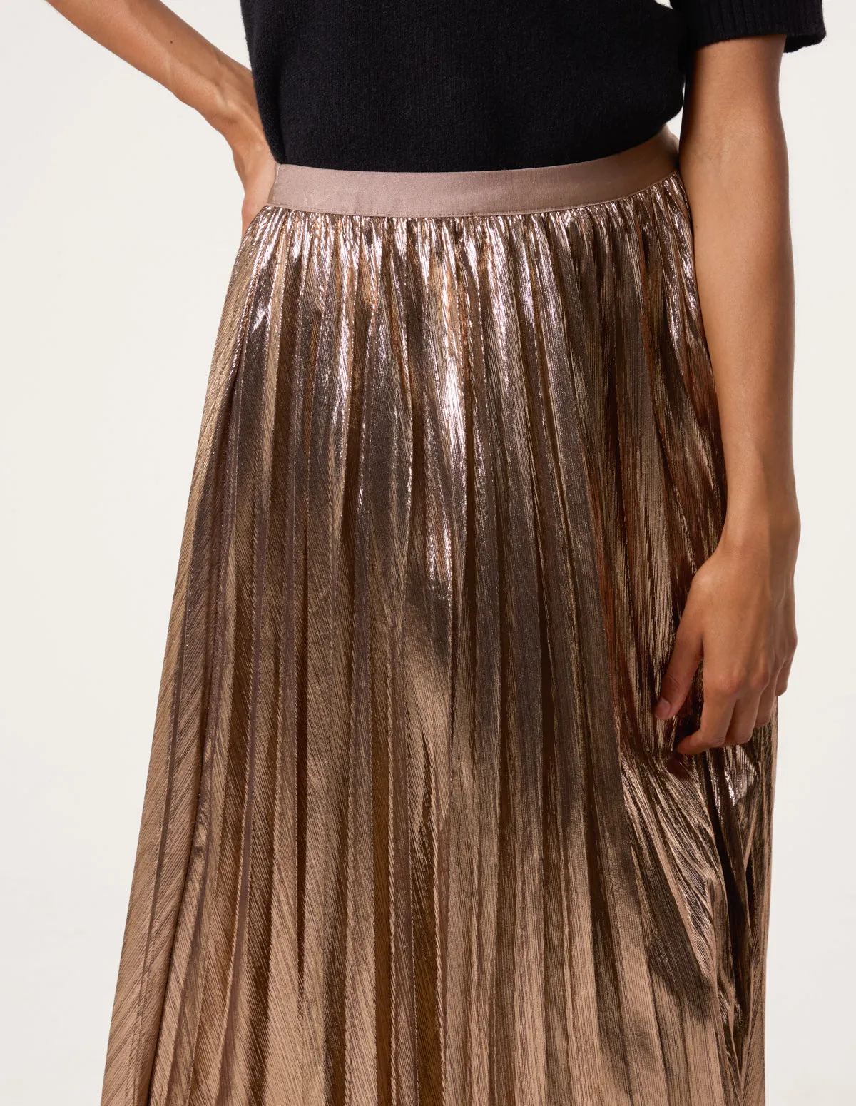 Metallic Pleated Tulle Skirt sold by Blue Vanilla product image thumbnail 3