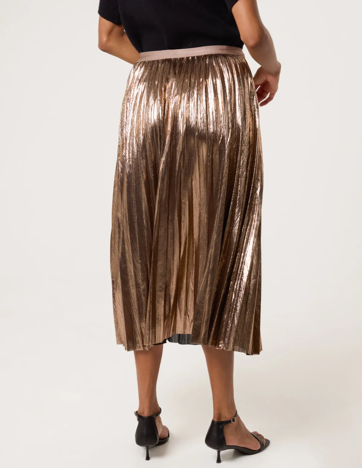 Metallic Pleated Tulle Skirt sold by Blue Vanilla product image thumbnail 4
