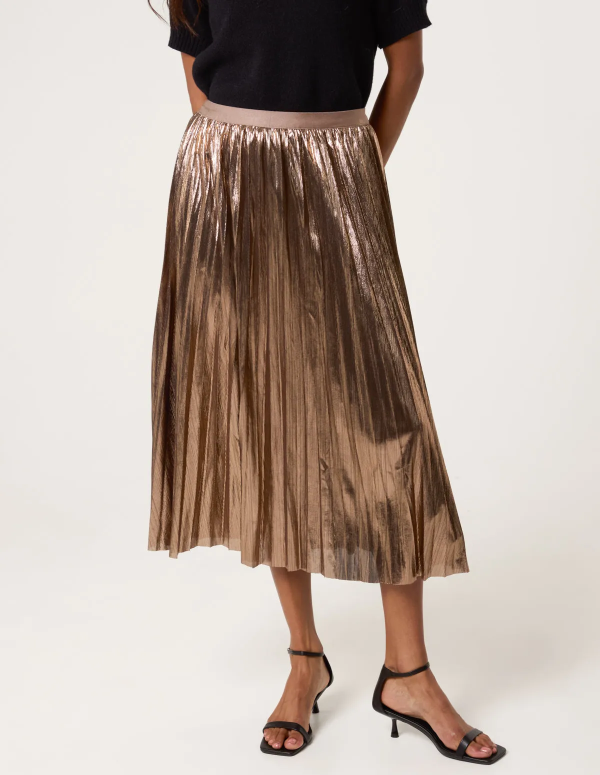 Metallic Pleated Tulle Skirt sold by Blue Vanilla product image thumbnail 2