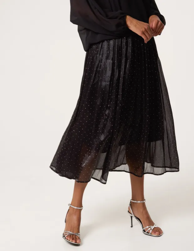 Shimmery Stud Detailed Tulle Skirt sold by Blue Vanilla