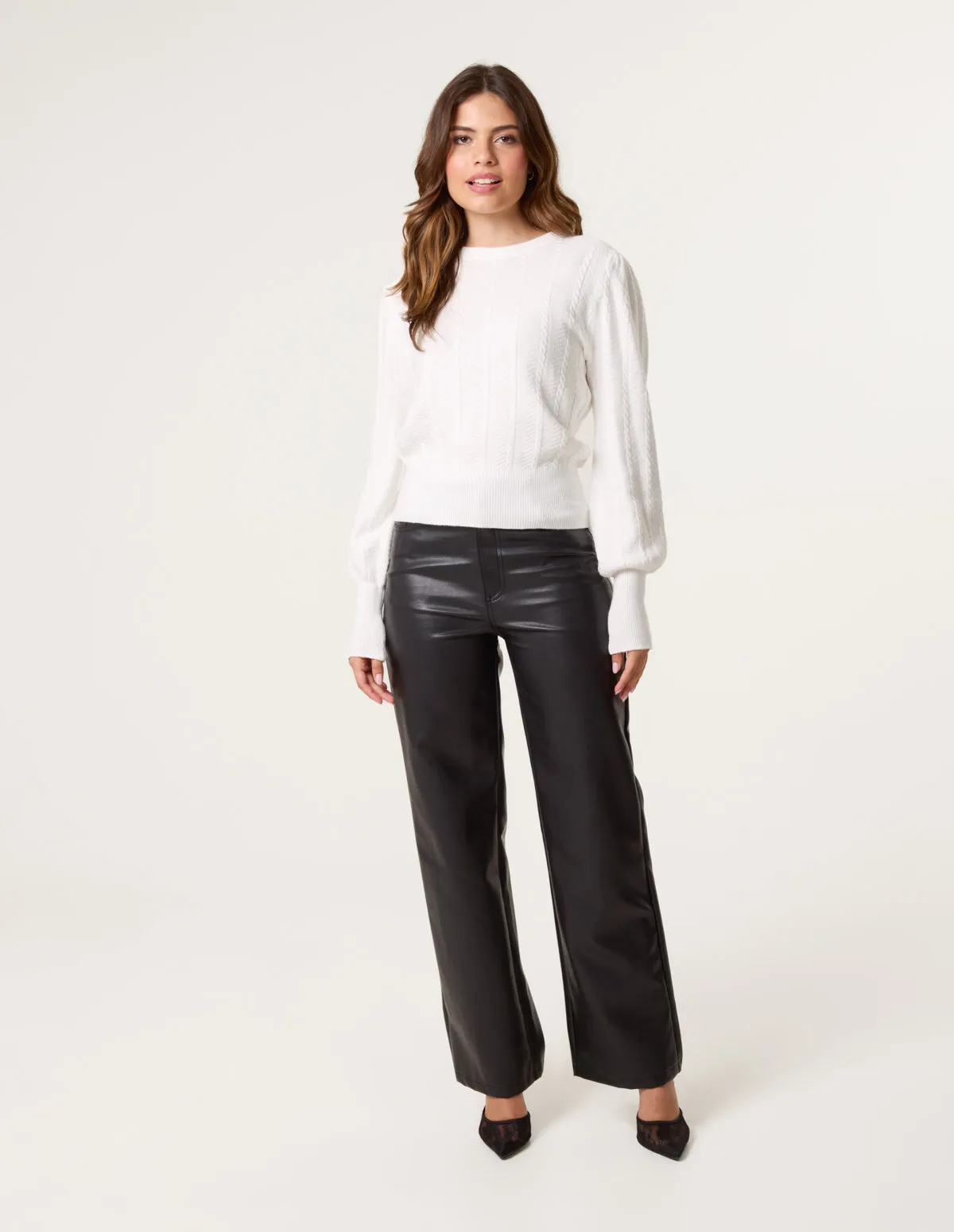 Puff Sleeve Textured Jumper sold by Blue Vanilla product image thumbnail 2