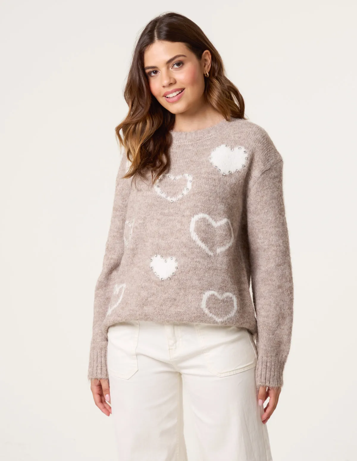 Diamante Detailed Heart Jumper sold by Blue Vanilla product image thumbnail 3