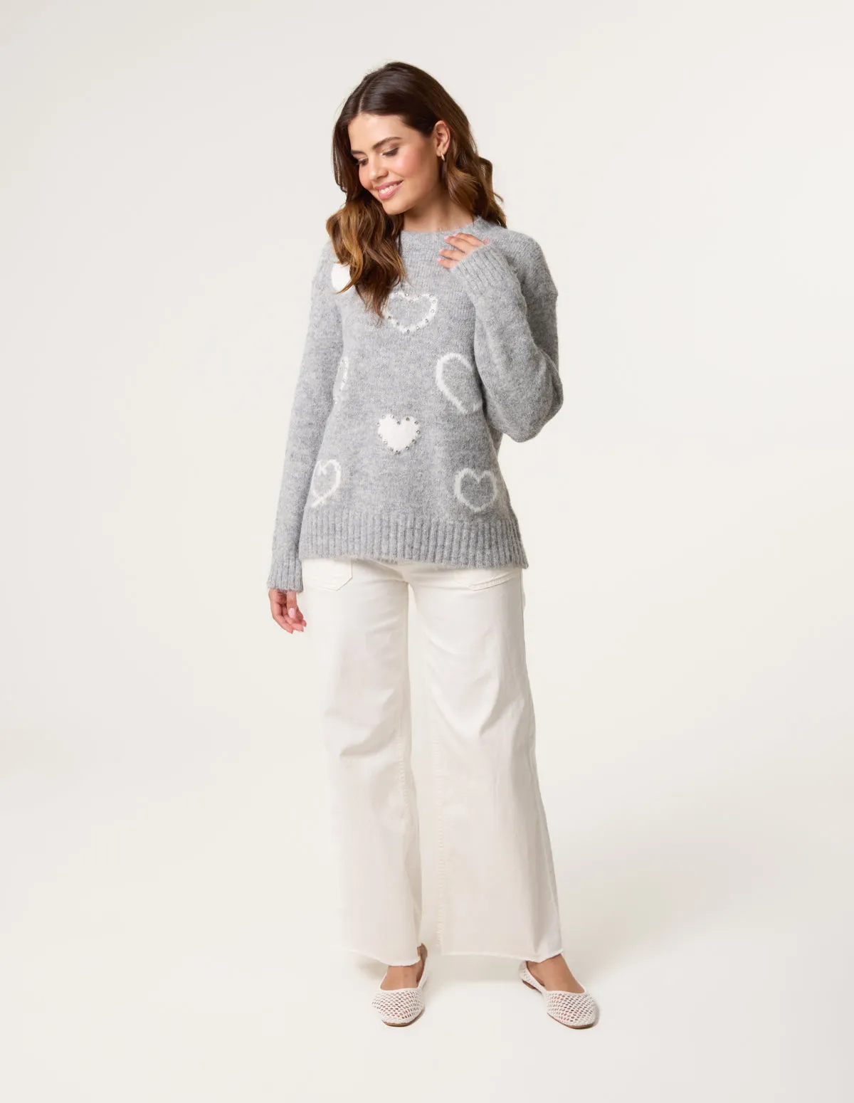 Diamante Detailed Heart Jumper sold by Blue Vanilla product image thumbnail 3