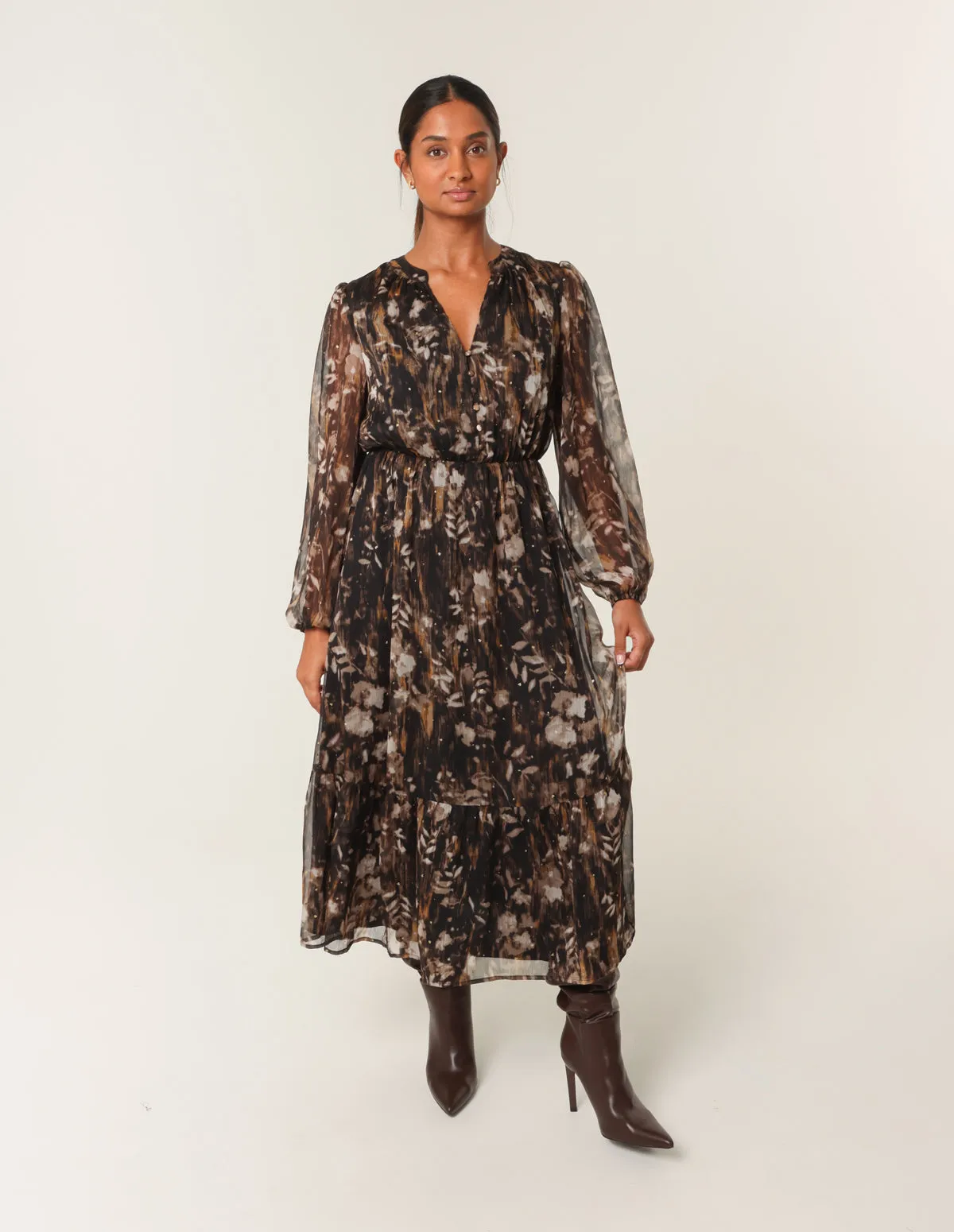 Button Front Midi Dress sold by Blue Vanilla product image thumbnail 3