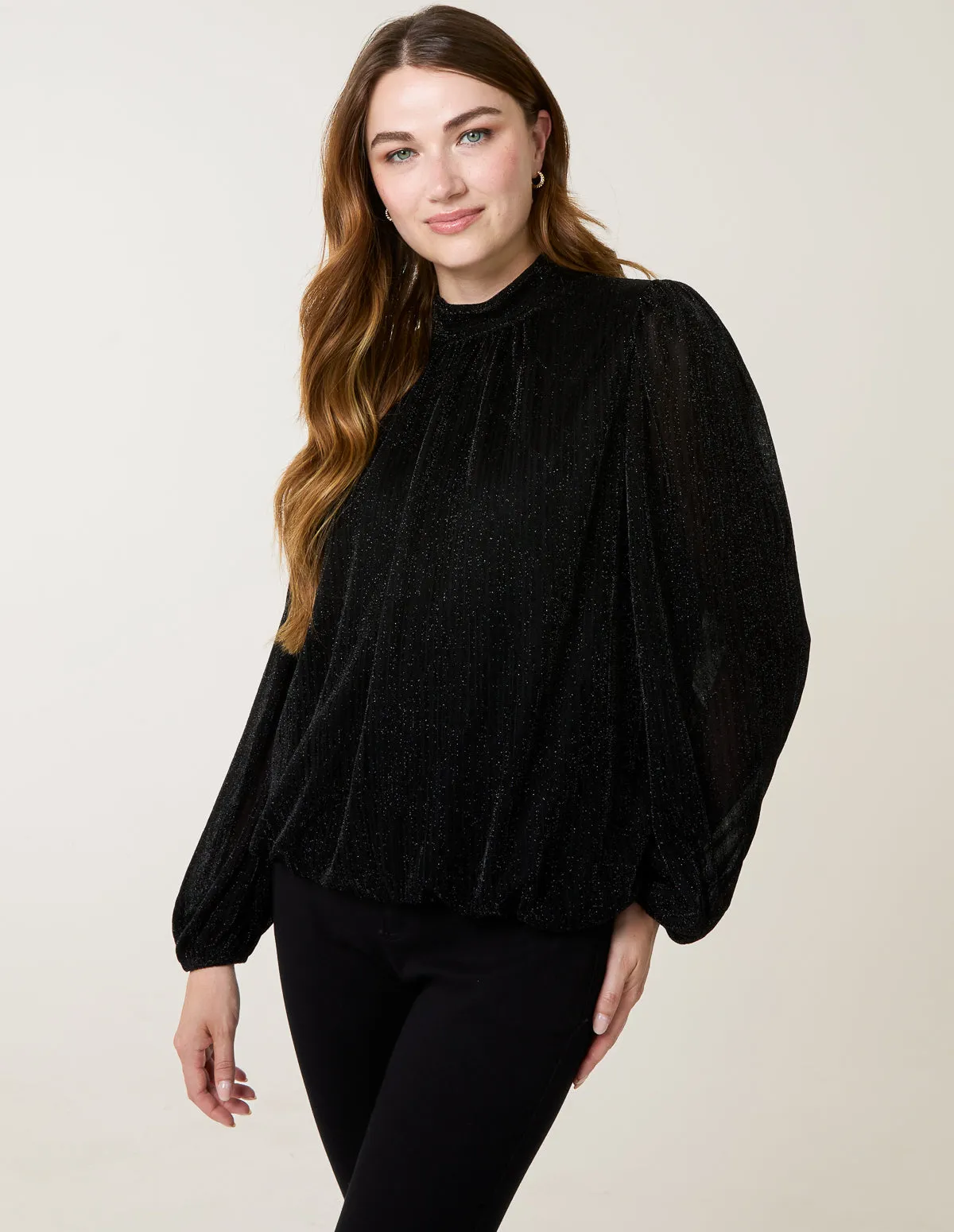 Lurex High Neck Puff Ball Top sold by Blue Vanilla product image thumbnail 2