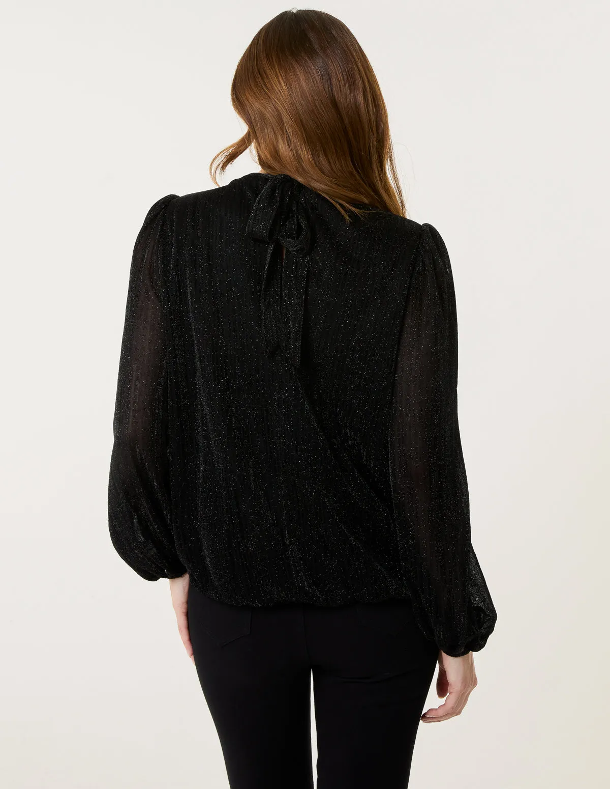 Lurex High Neck Puff Ball Top sold by Blue Vanilla product image thumbnail 4