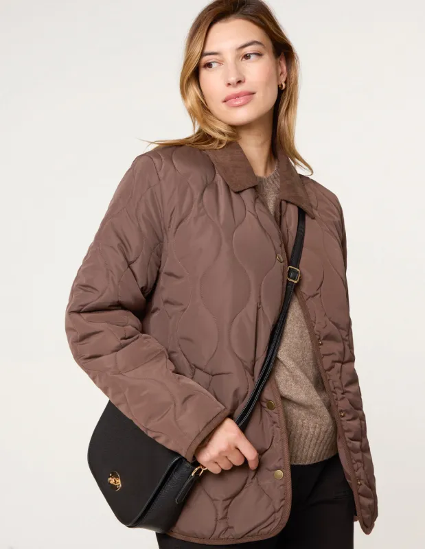 Quilted Cord Collar Coat sold by Blue Vanilla