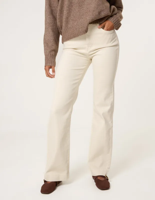 Wide Leg Deep Hem Jeans sold by Blue Vanilla