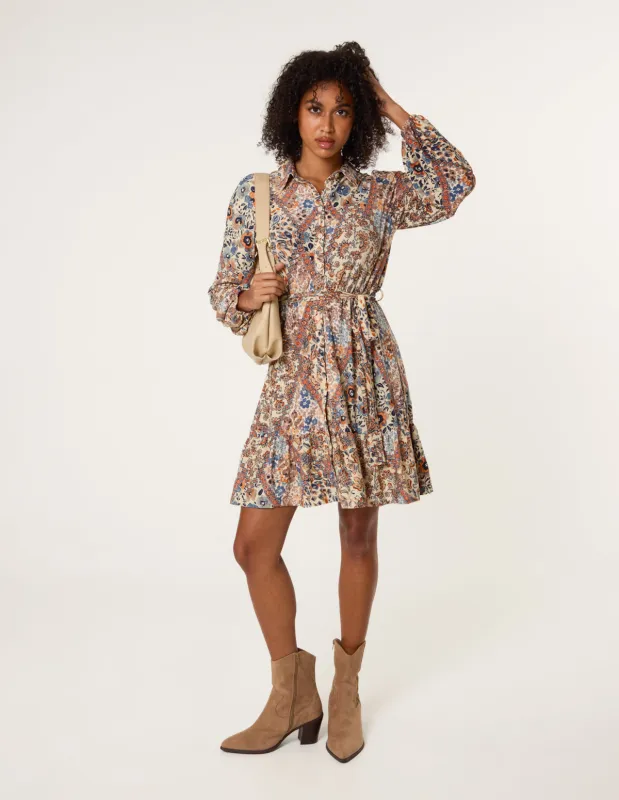 Belted Mini Shirt Dress sold by Blue Vanilla