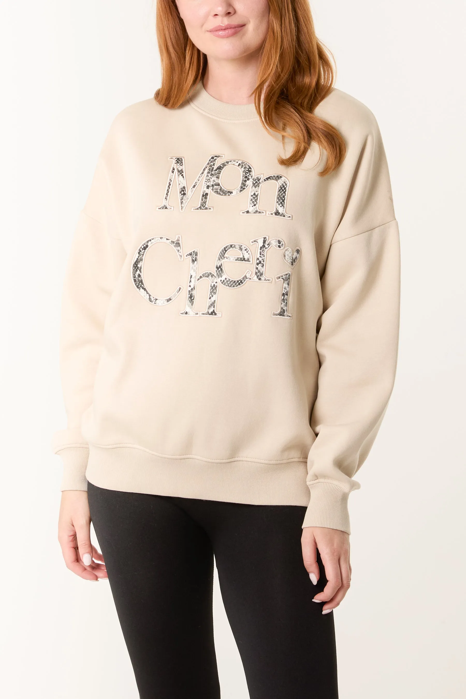 Slogan Mon Cheri Snake Sweatshirt sold by Blue Vanilla product image thumbnail 2