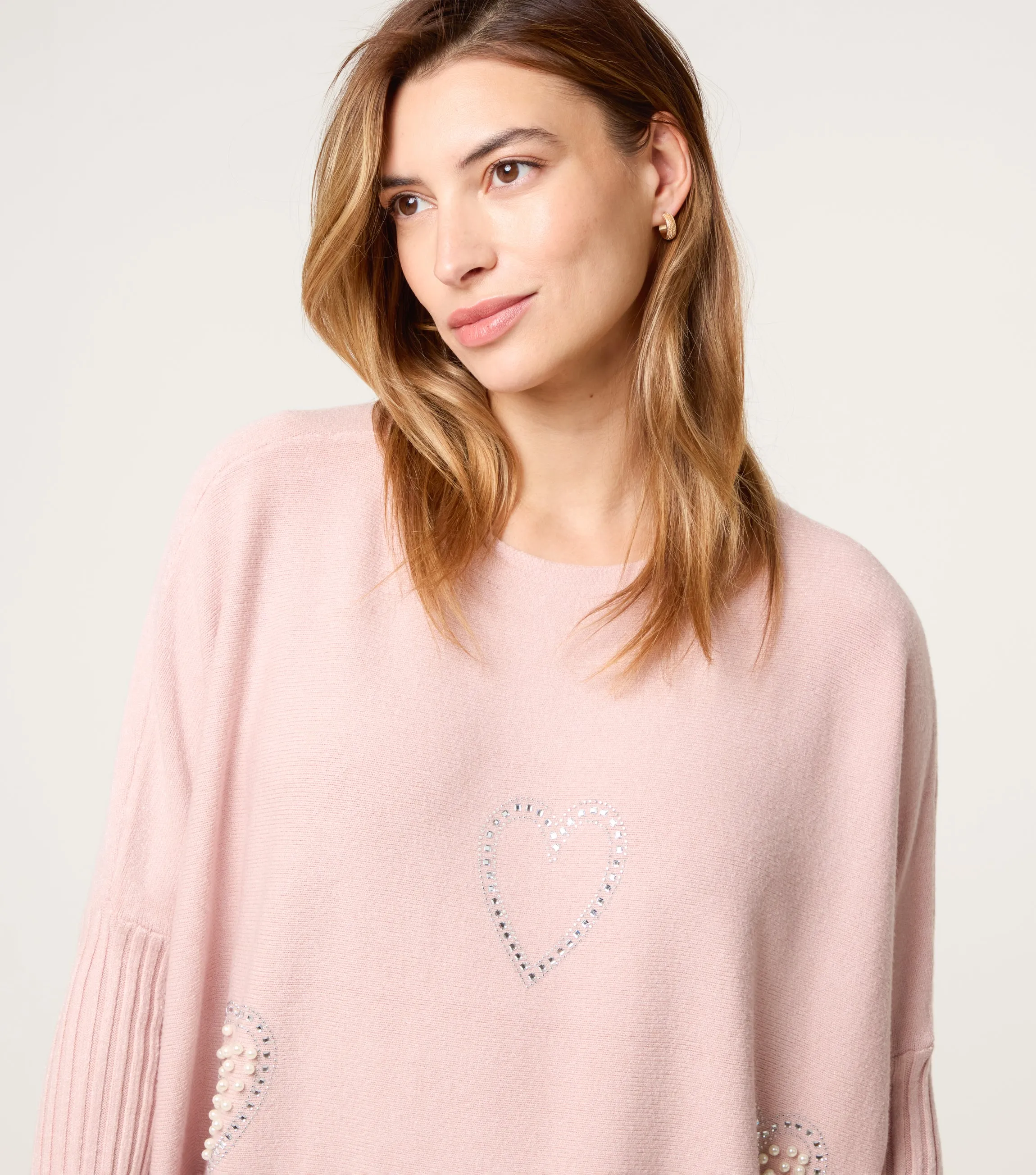 Embellished Oversized Heart Jumper sold by Blue Vanilla