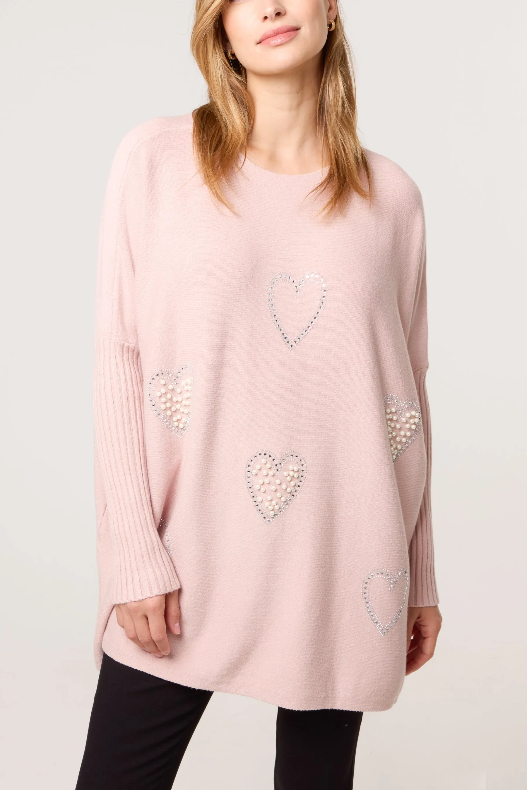 Embellished Oversized Heart Jumper sold by Blue Vanilla product image thumbnail 2