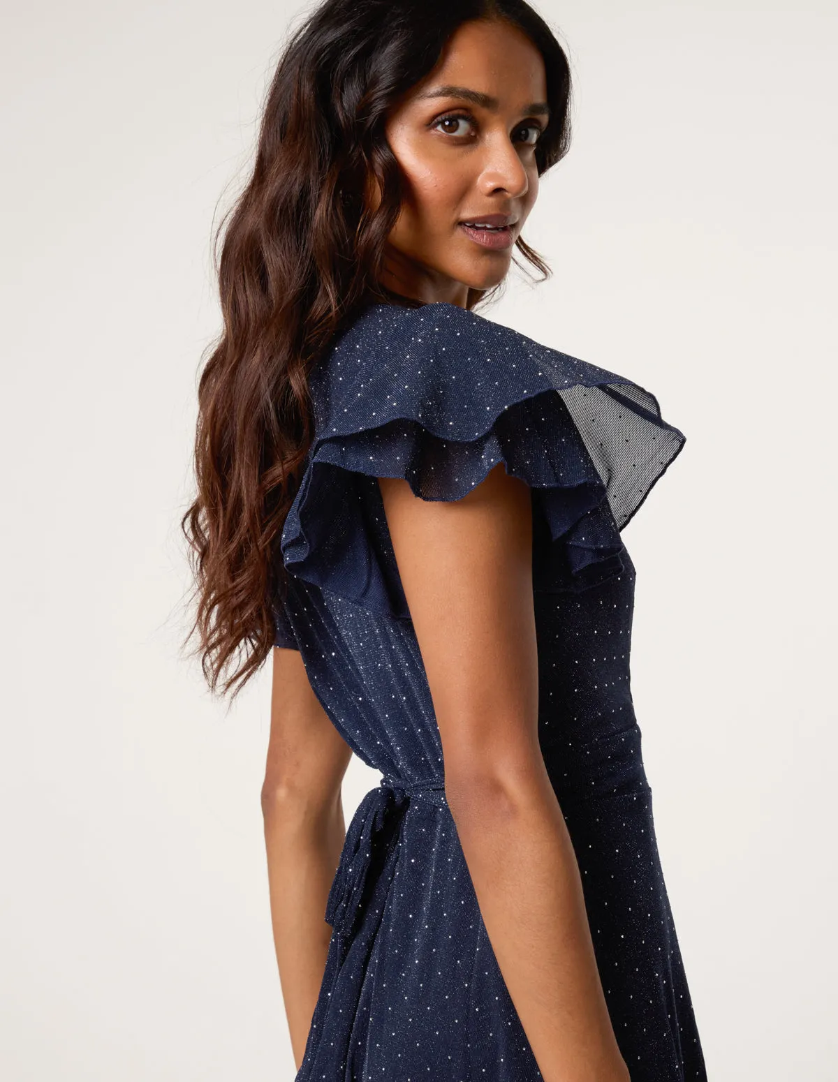 Rhinestone Diamante Wrap Dress sold by Blue Vanilla product image thumbnail 3