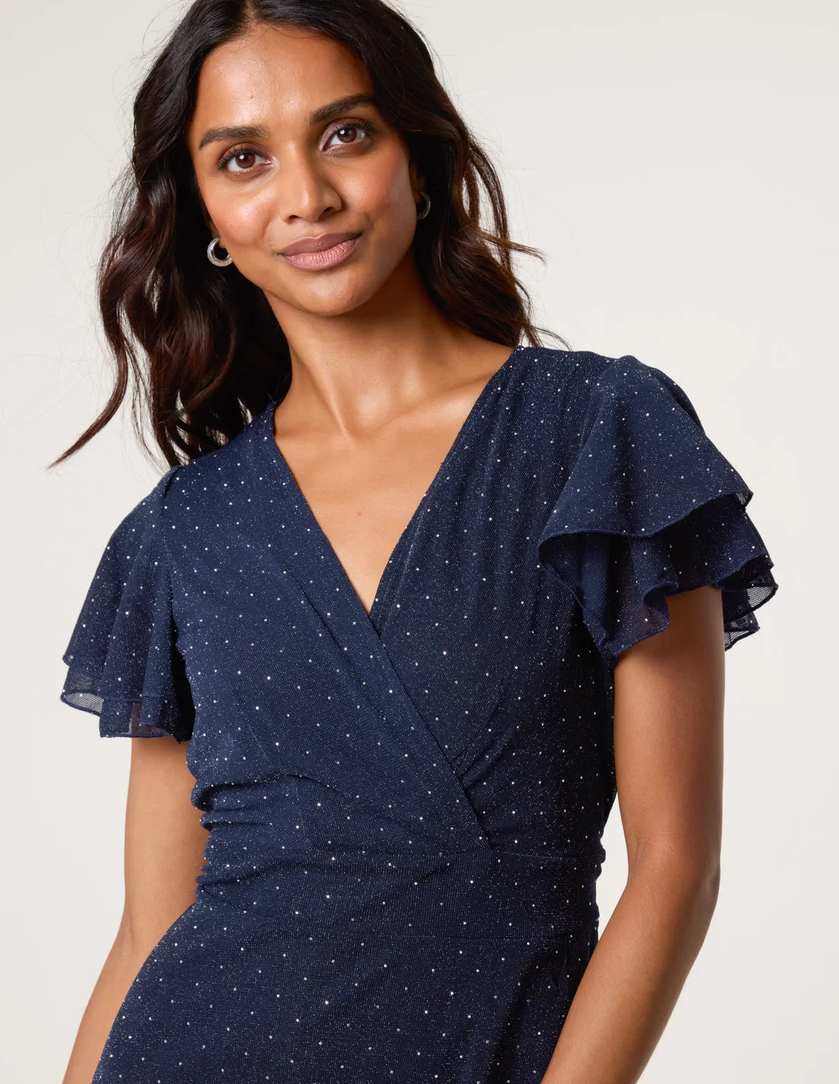 Rhinestone Diamante Wrap Dress sold by Blue Vanilla product image thumbnail 2