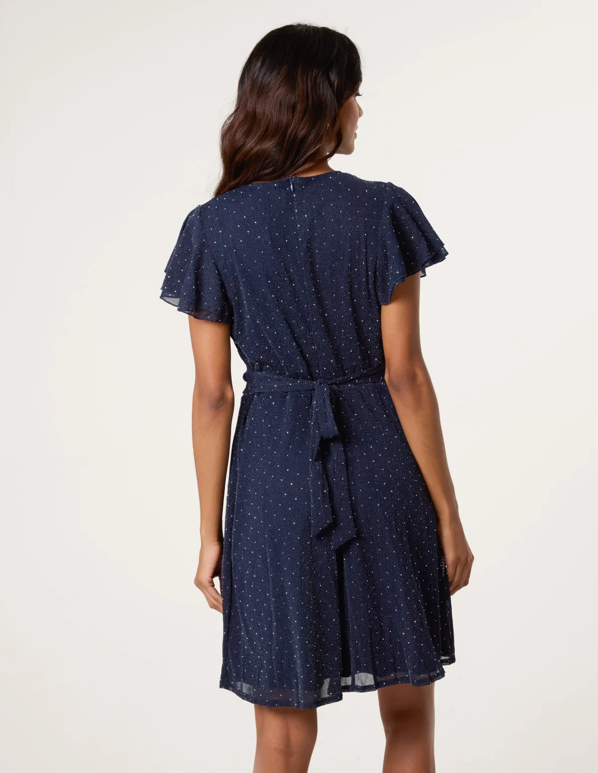 Rhinestone Diamante Wrap Dress sold by Blue Vanilla product image thumbnail 5