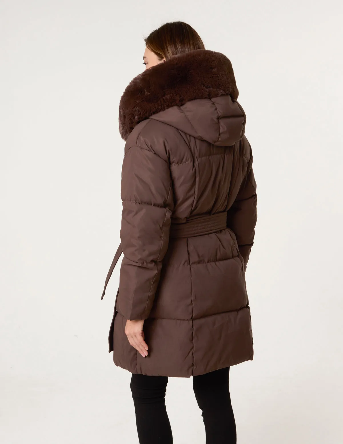 Faux Fur Hood Puffer Coat sold by Blue Vanilla product image thumbnail 5