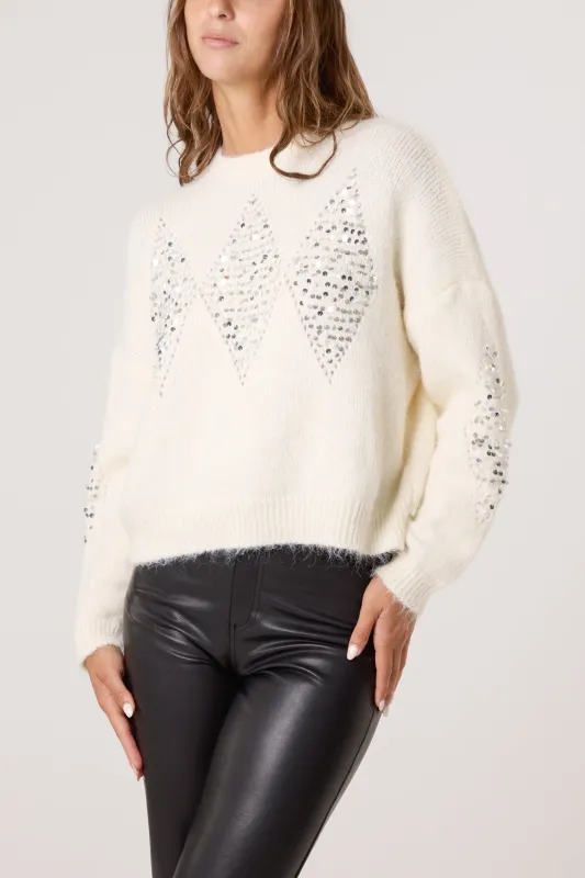 Diamond Sequin Jumper sold by Blue Vanilla