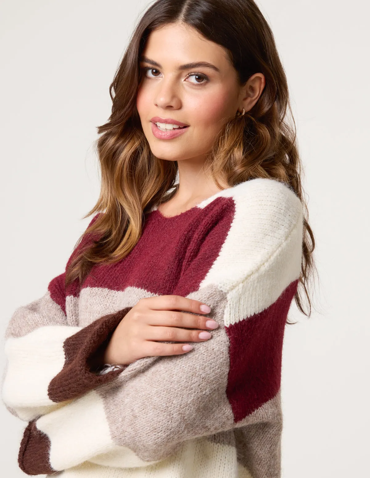 Colourful Stripped V Neck Jumper sold by Blue Vanilla product image thumbnail 3