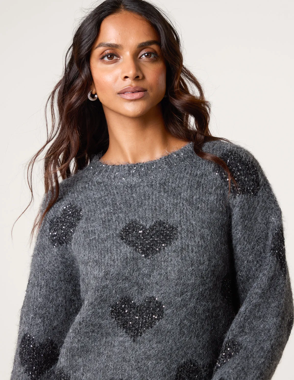 Jumper With Sparkly Hearts sold by Blue Vanilla product image thumbnail 2