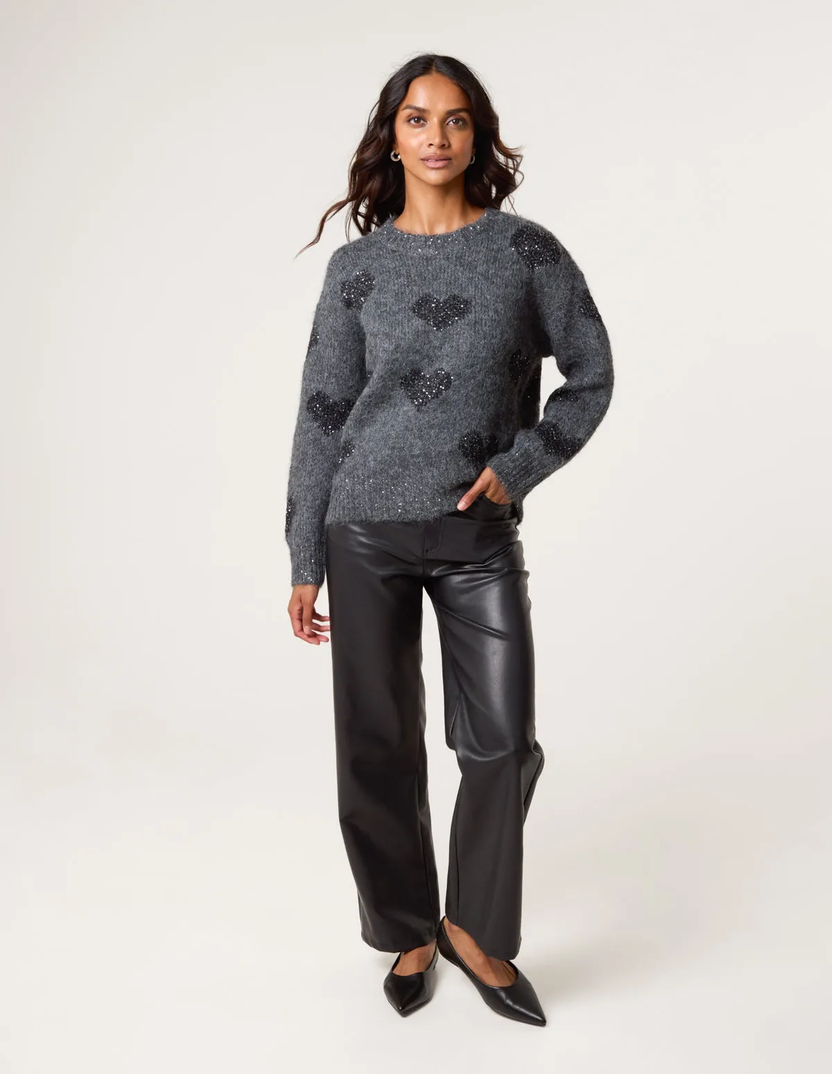 Jumper With Sparkly Hearts sold by Blue Vanilla product image thumbnail 3