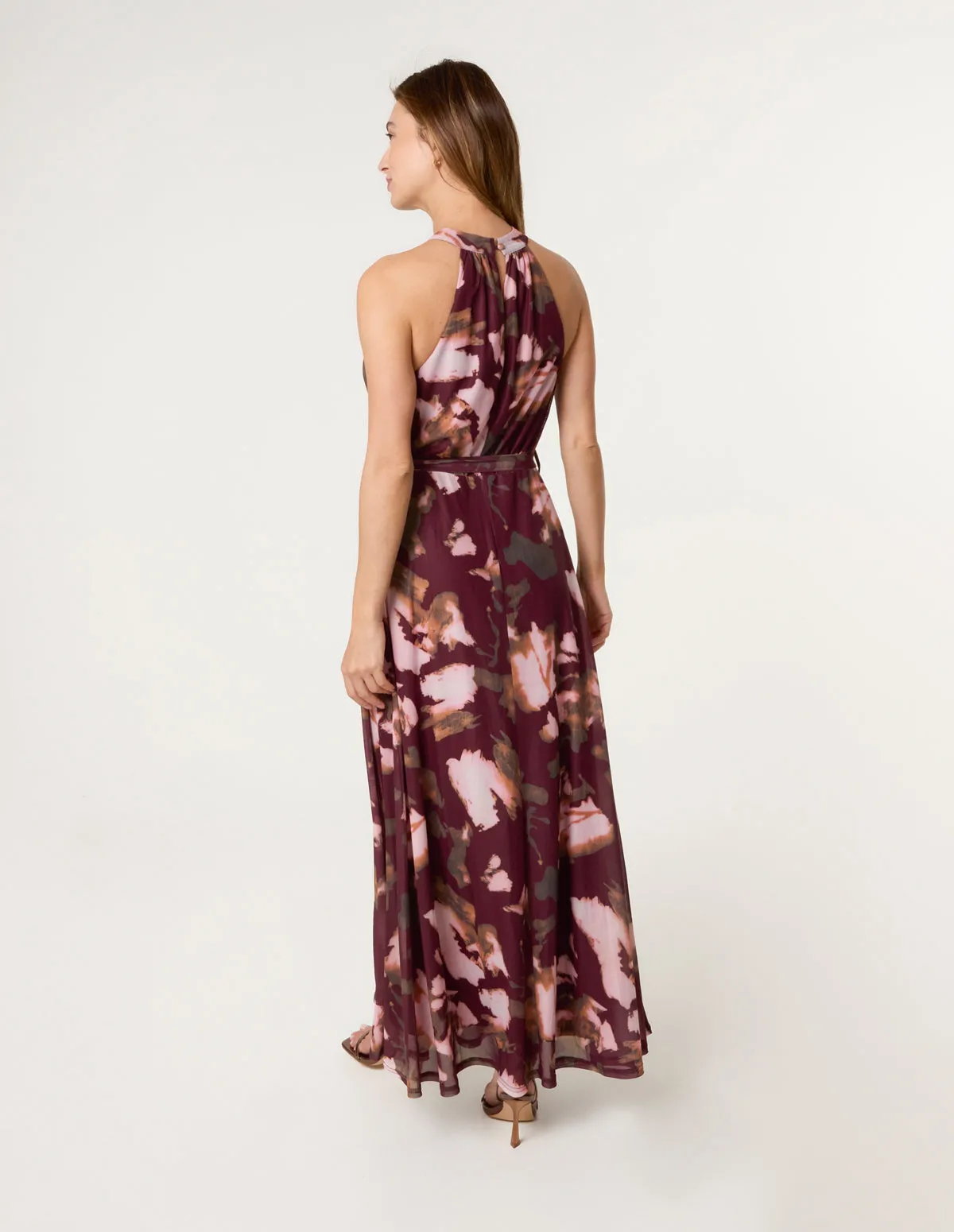 Mesh Halterneck Belted Maxi Dress sold by Blue Vanilla product image thumbnail 5