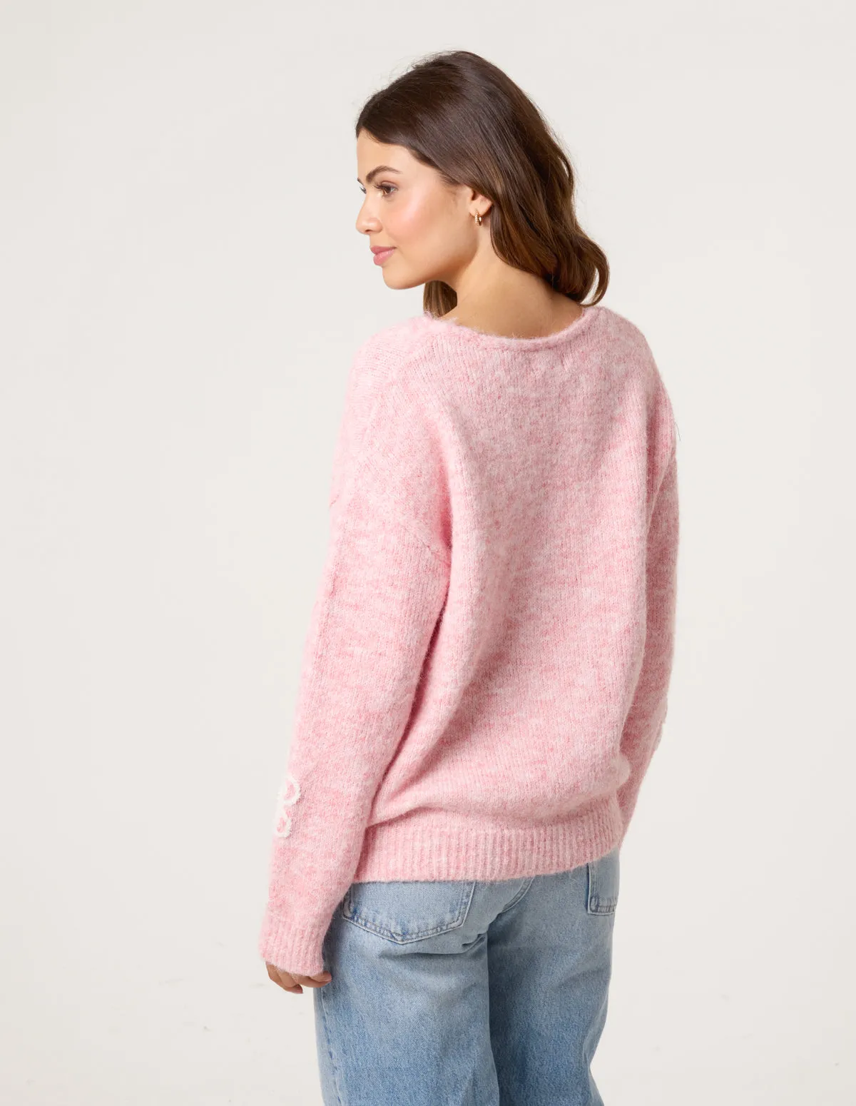 V Neck Flower And Pearl Jumper sold by Blue Vanilla product image thumbnail 5